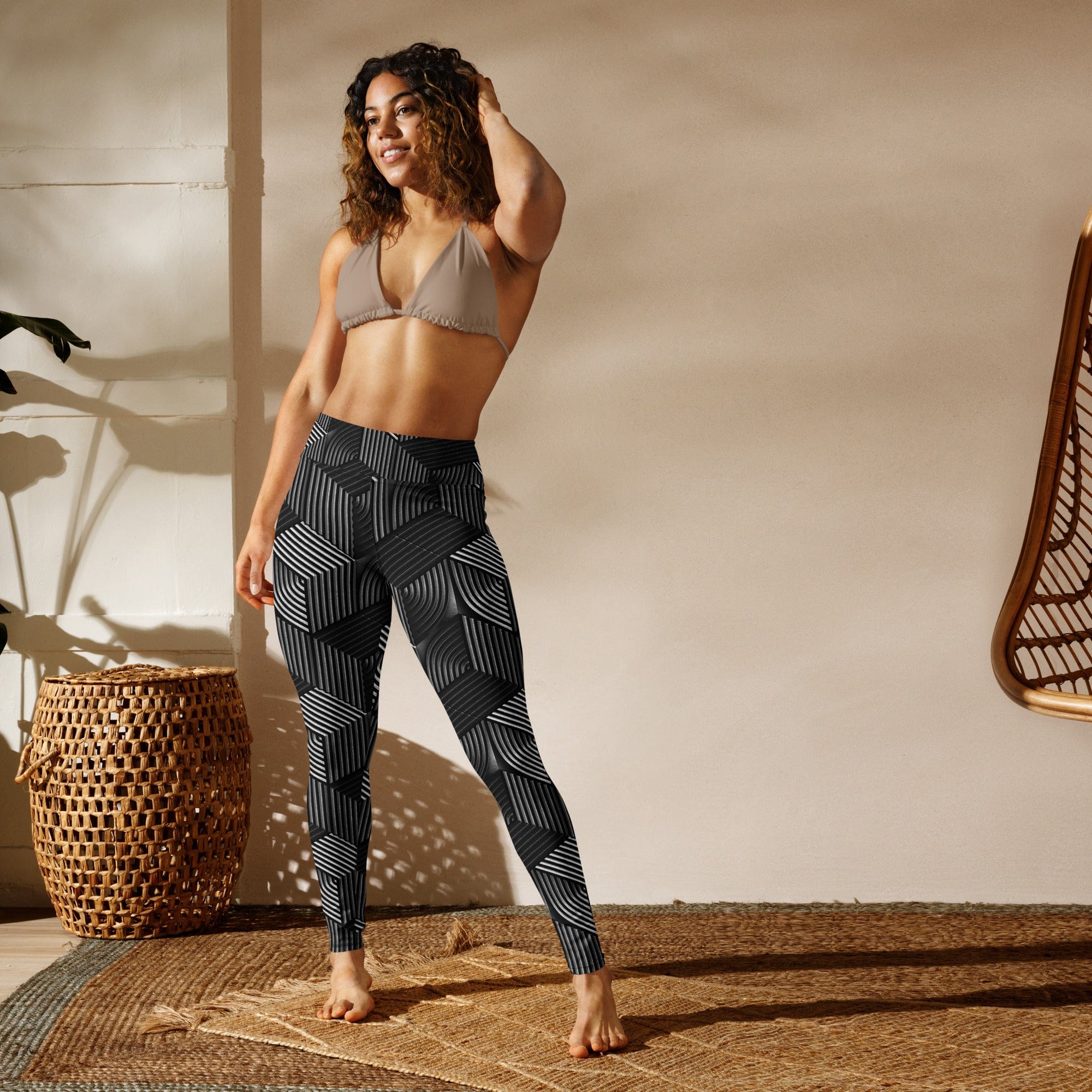 3D Geometric Pattern Yoga Leggings