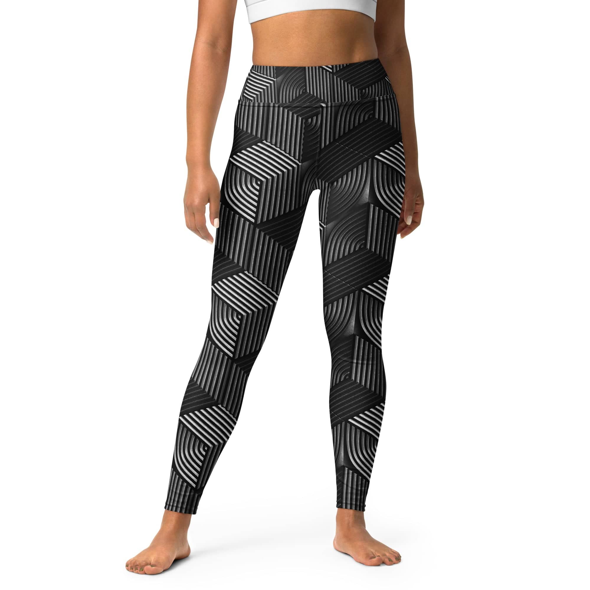 3D Geometric Pattern Yoga Leggings