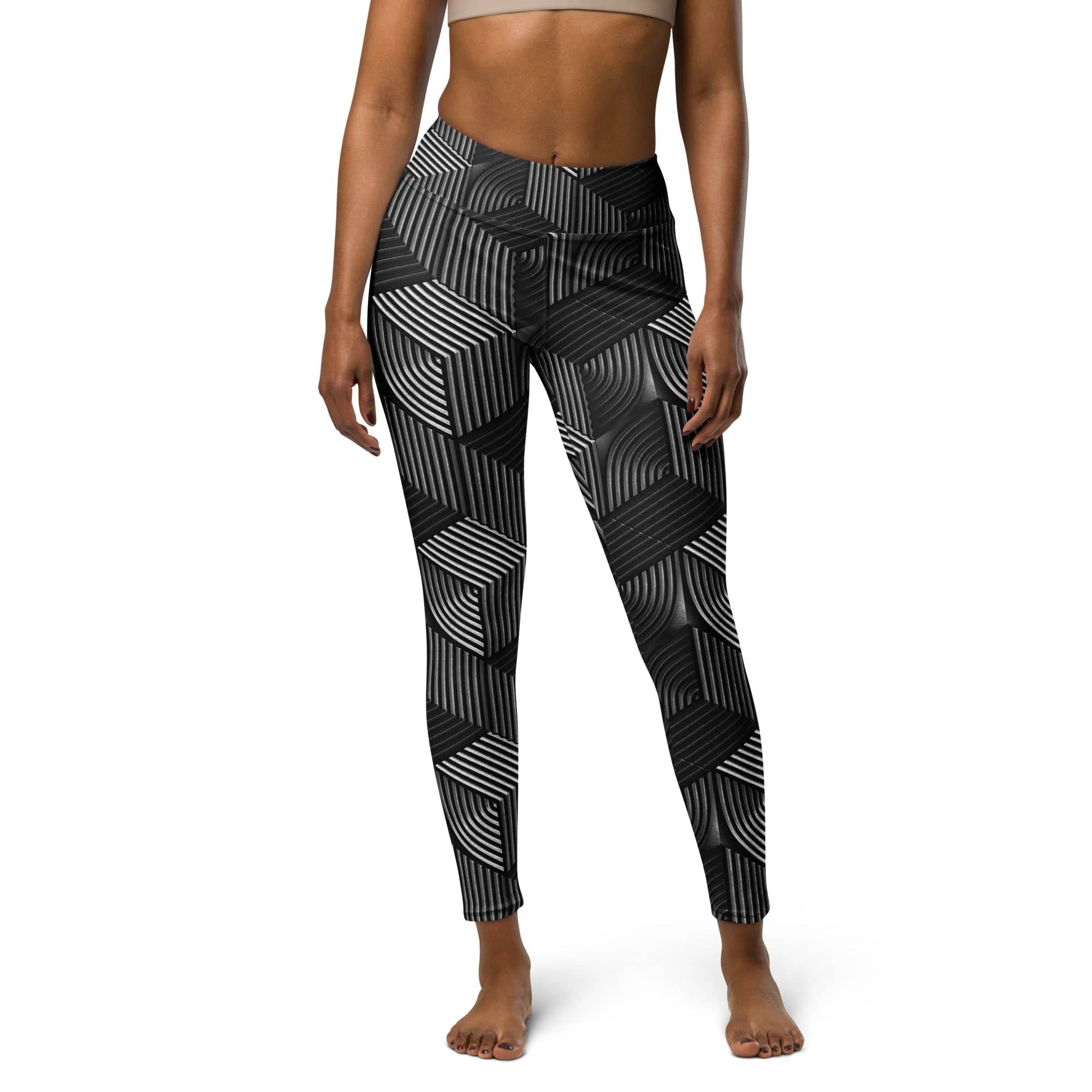 3D Geometric Pattern Yoga Leggings