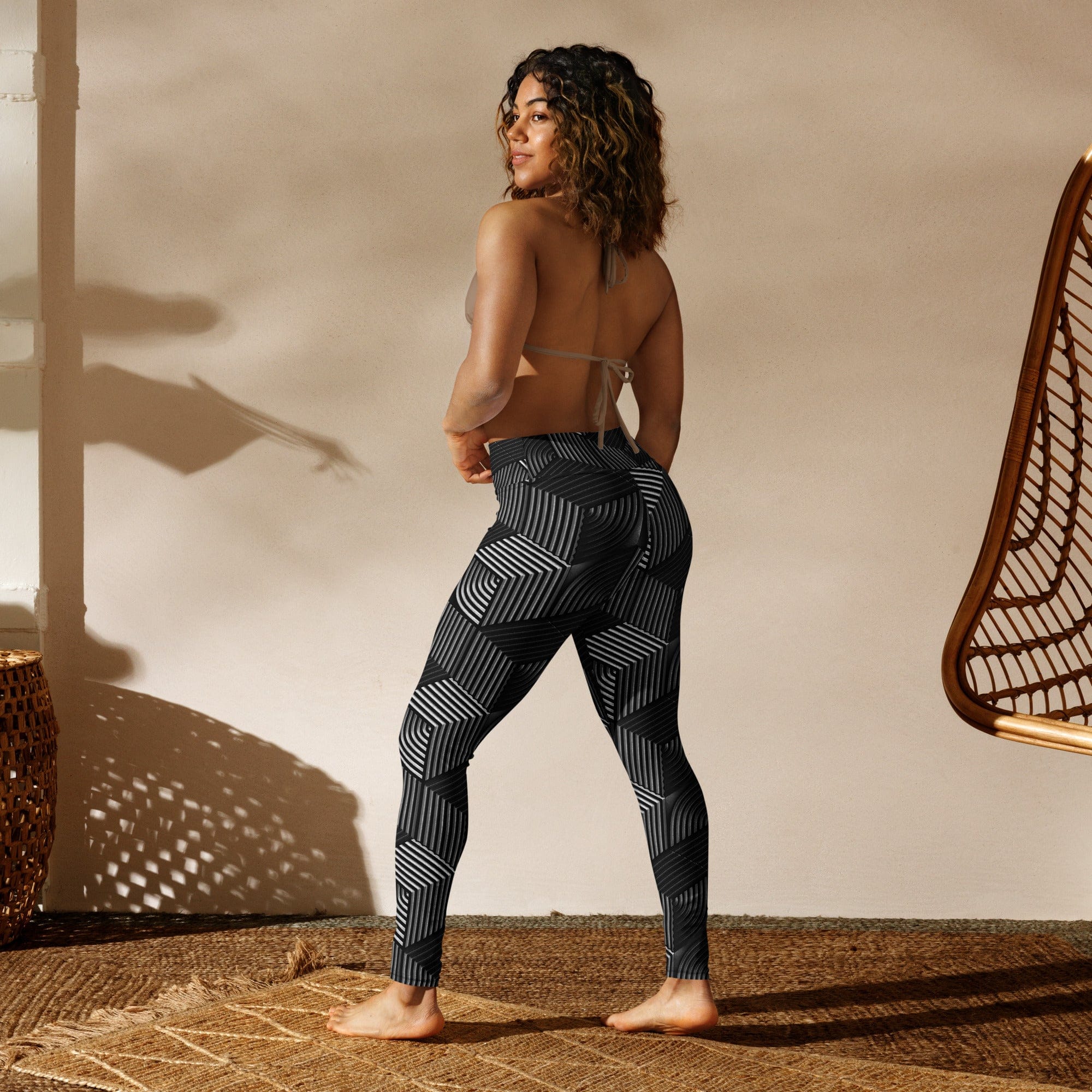 3D Geometric Pattern Yoga Leggings