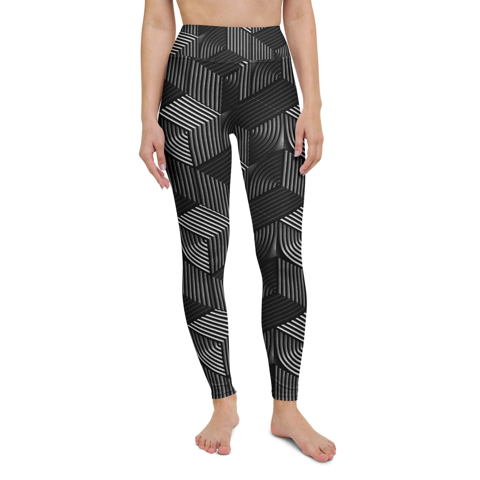 3D Geometric Pattern Yoga Leggings