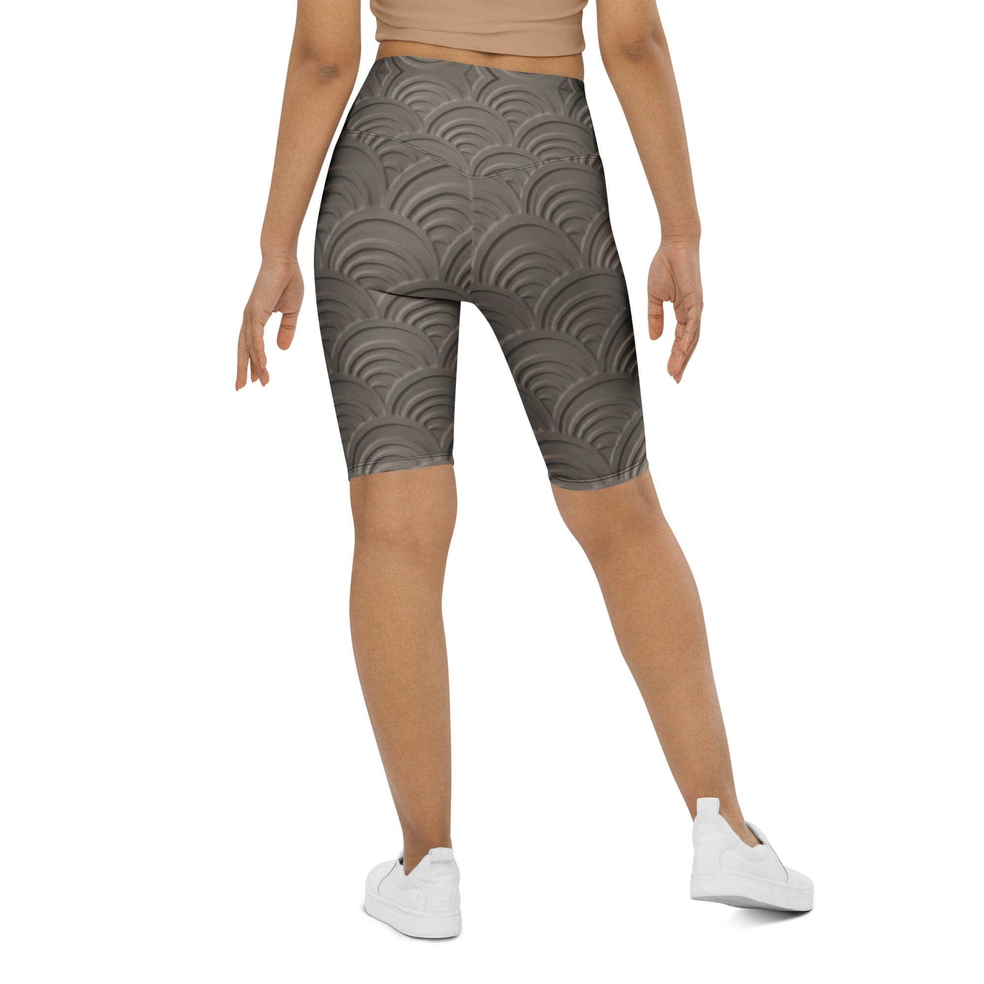 3D Regal Print Biker Shorts