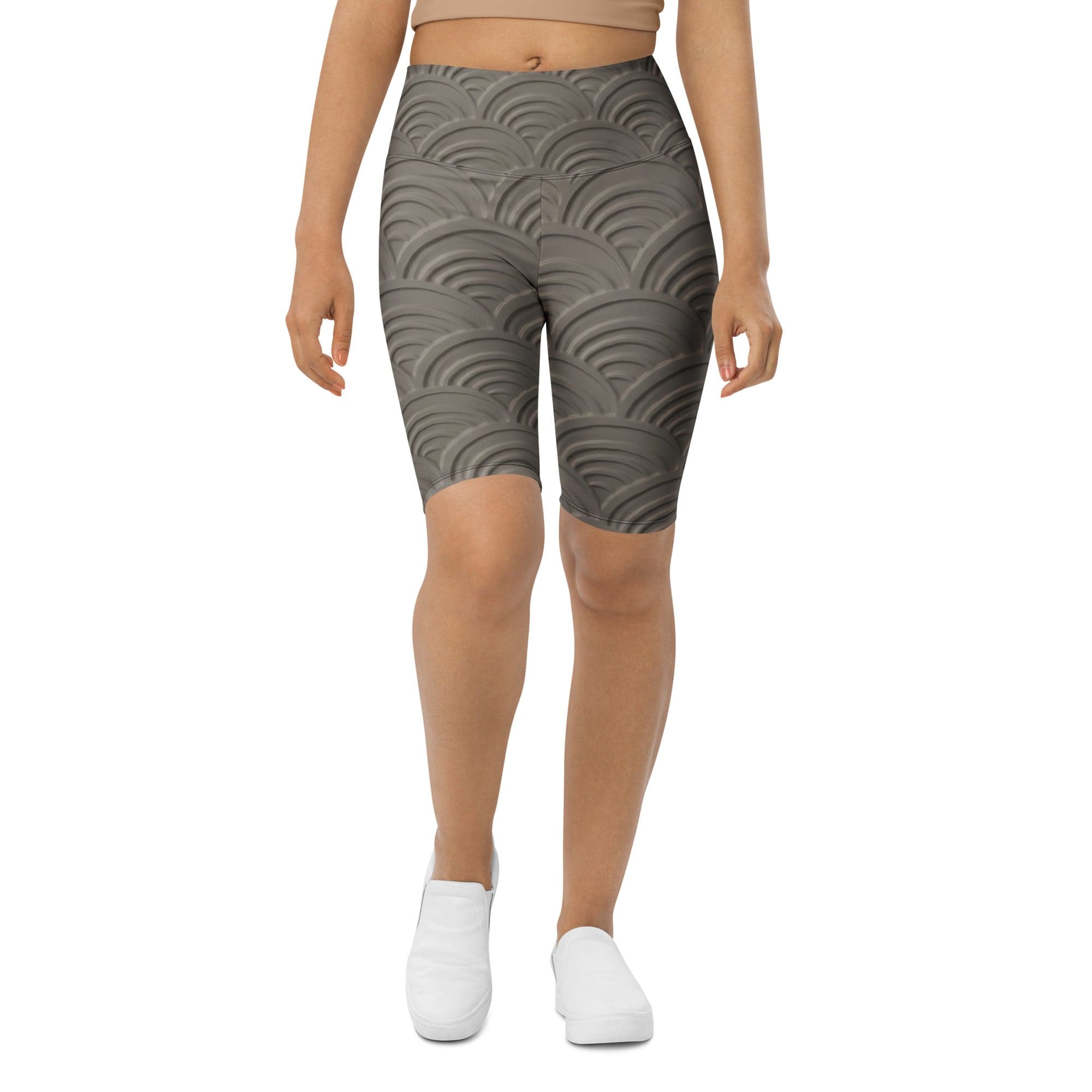 3D Regal Print Biker Shorts