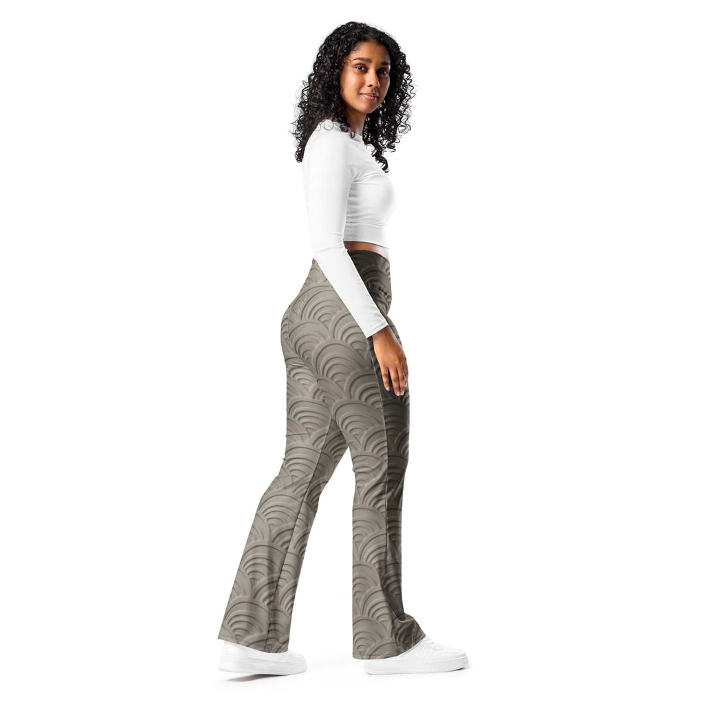3D Regal Print Flare Leggings