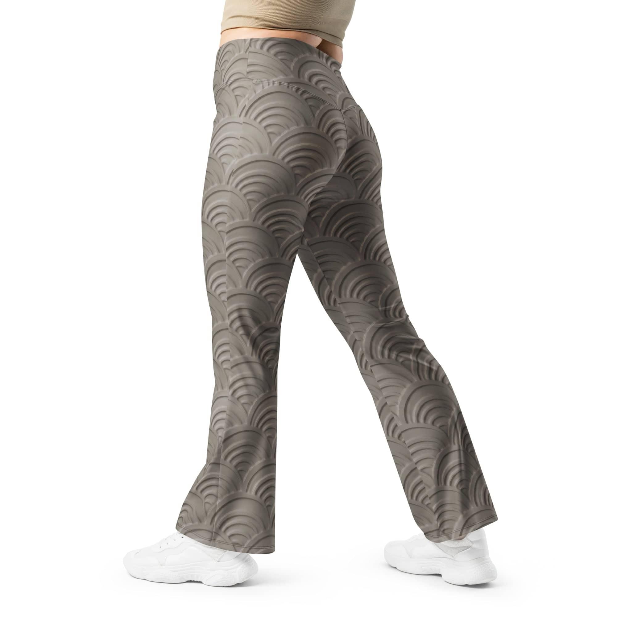 3D Regal Print Flare Leggings