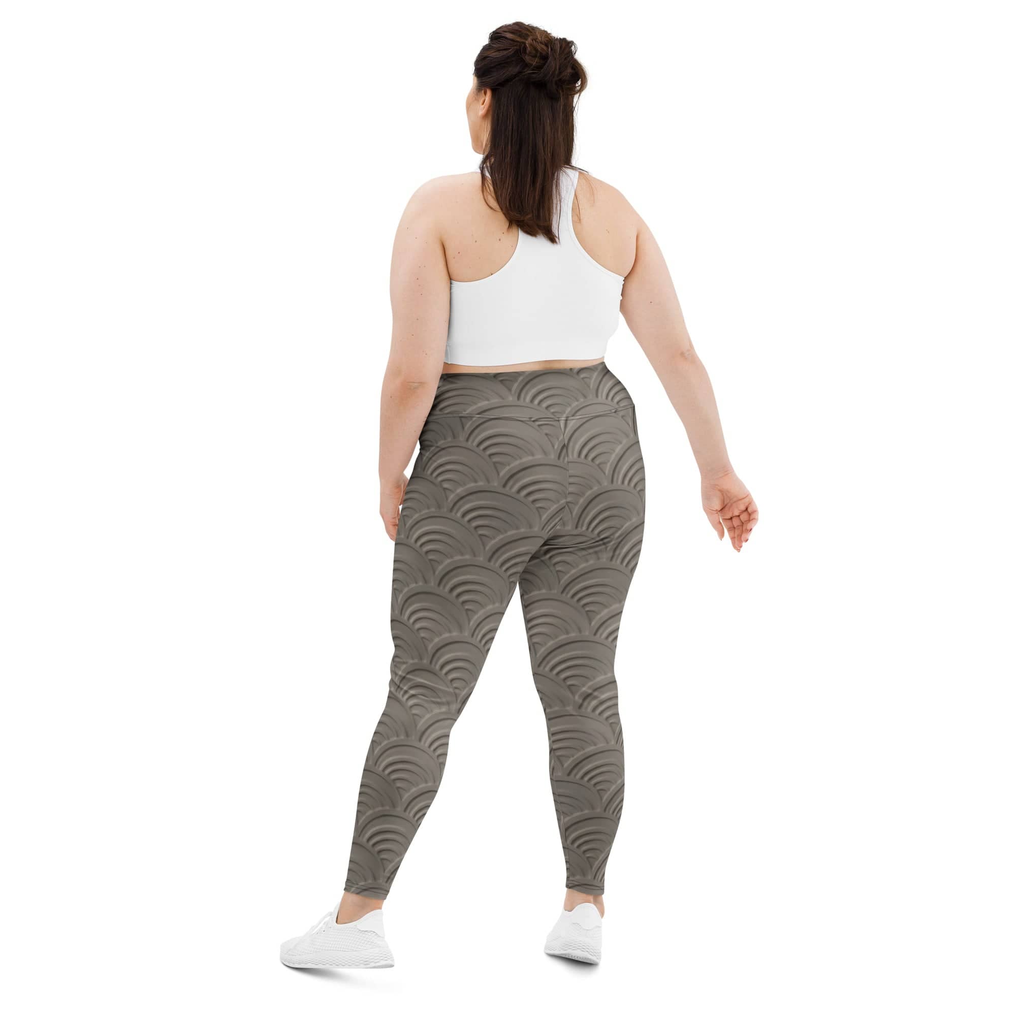 3D Regal Print Plus Size Leggings