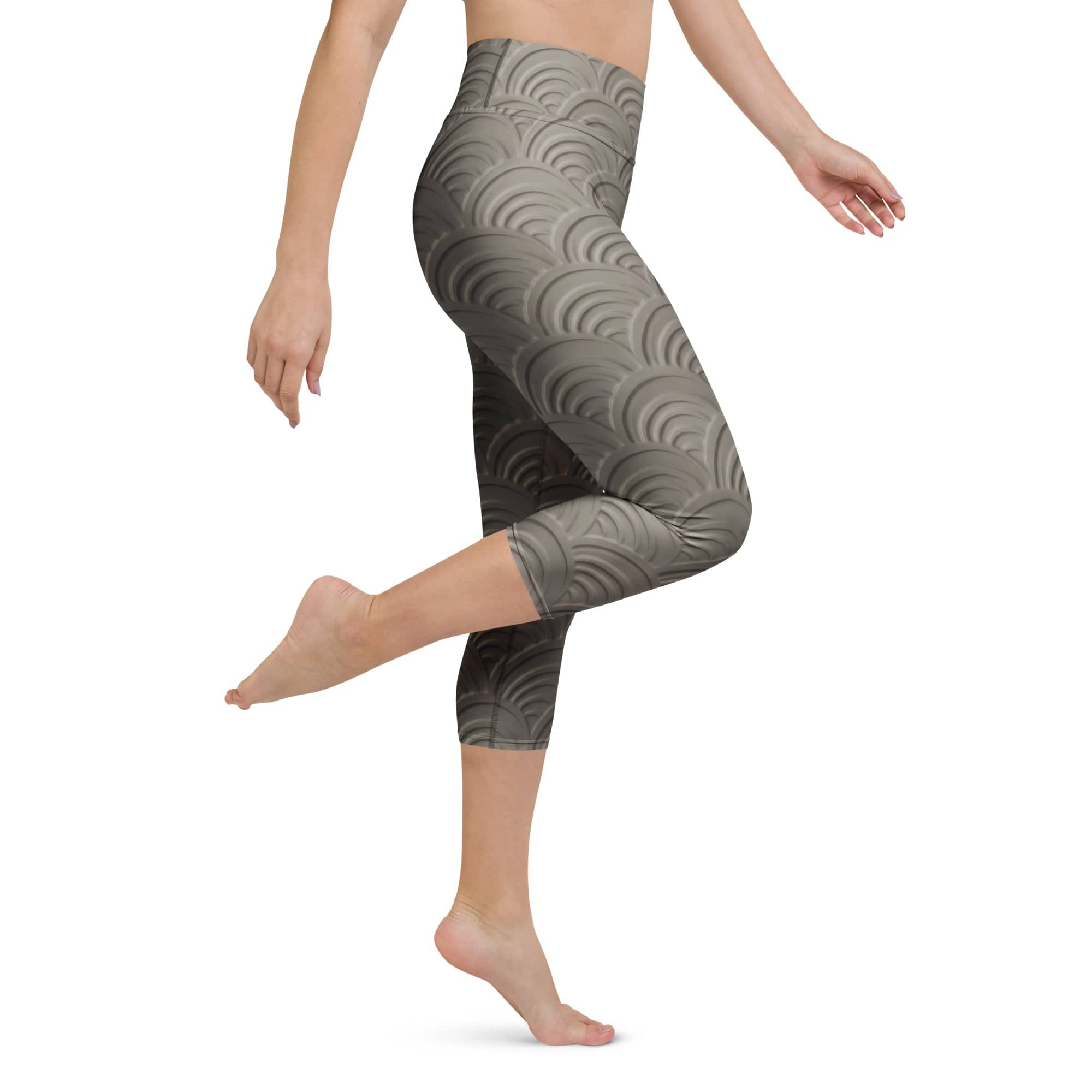 3D Regal Print Yoga Capris