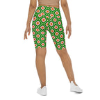 70s Retro Pattern Biker Shorts