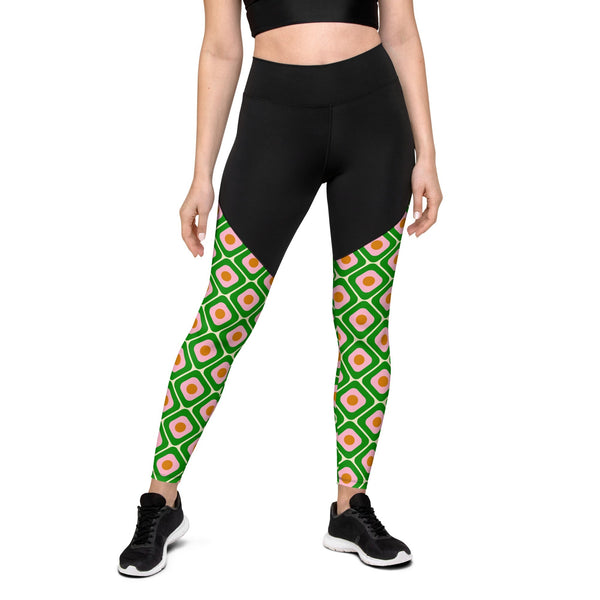 Patterned compression outlet leggings