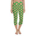 70s Retro Pattern Yoga Capris