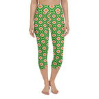 70s Retro Pattern Yoga Capris