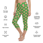 70s Retro Pattern Yoga Capris