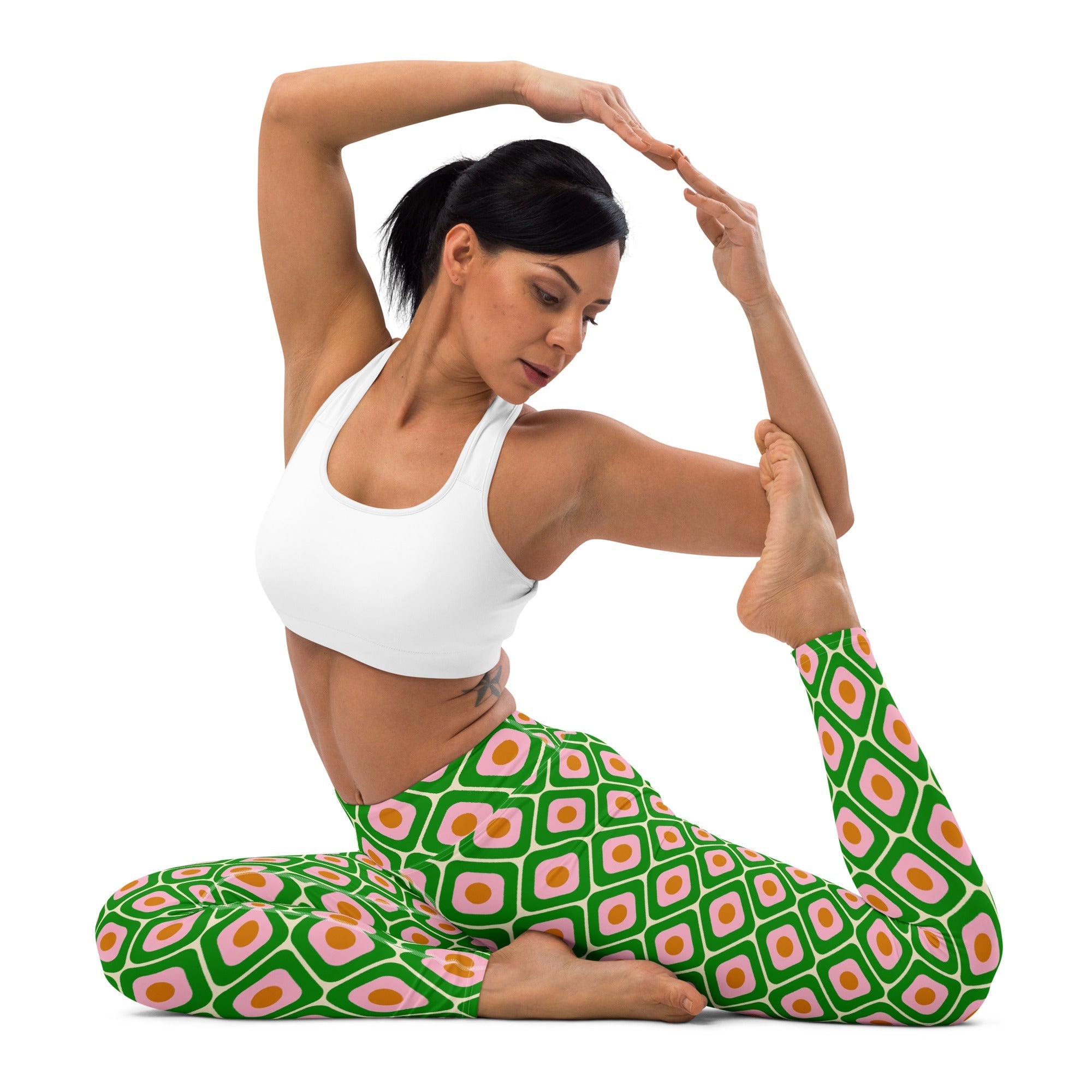 70s Retro Pattern Yoga Leggings