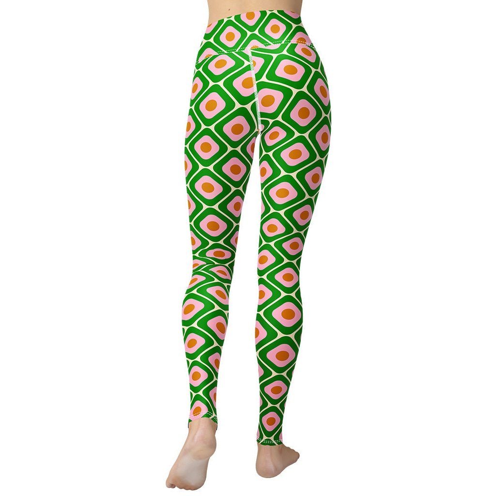 70s Retro Pattern Yoga Leggings