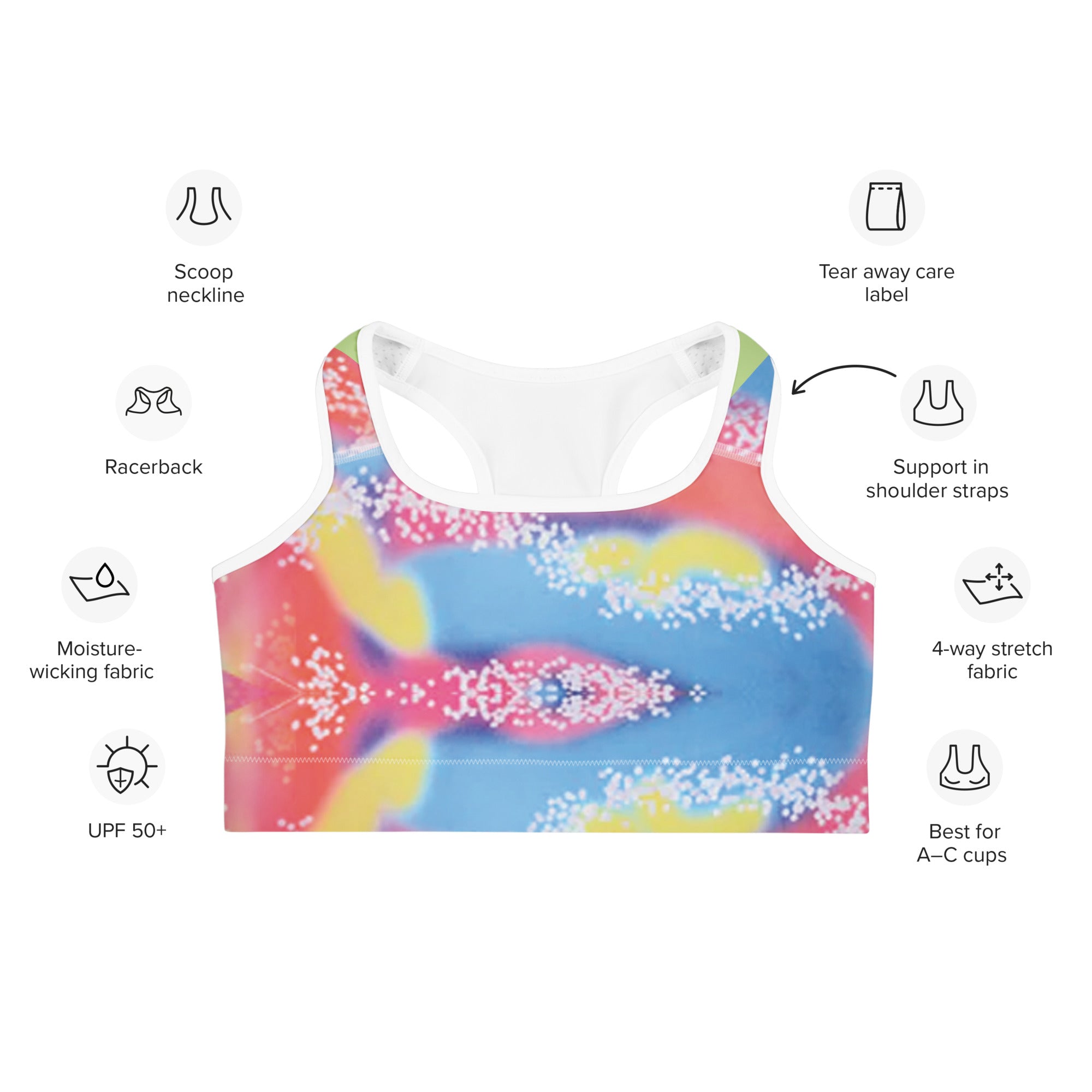80s Workout Sports Bra