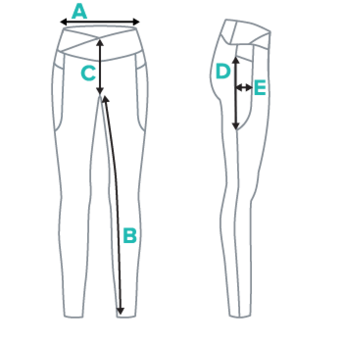 How to measure - Crossover Leggings With Pockets