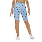 Baby Blue Cocoa Polka Dot Biker Shorts