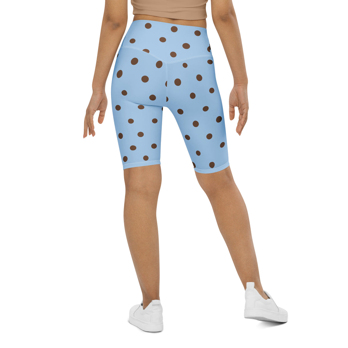 Baby Blue Cocoa Polka Dot Biker Shorts