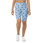 Baby Blue Cocoa Polka Dot Biker Shorts