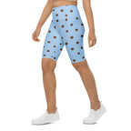 Baby Blue Cocoa Polka Dot Biker Shorts