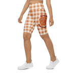 Pumpkin Pie Gingham Biker Shorts