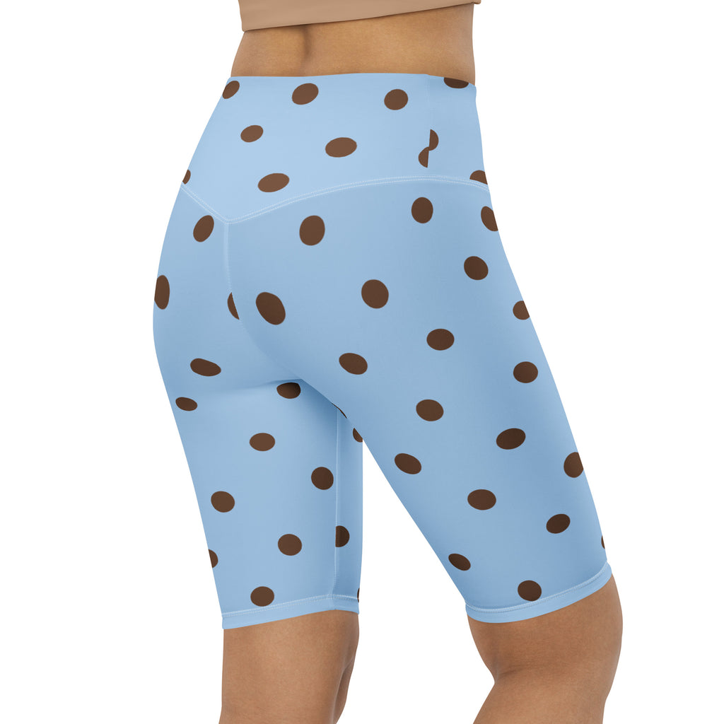 Baby Blue Cocoa Polka Dot Biker Shorts