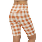 Pumpkin Pie Gingham Biker Shorts