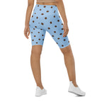 Baby Blue Cocoa Polka Dot Biker Shorts