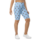 Baby Blue Cocoa Polka Dot Biker Shorts
