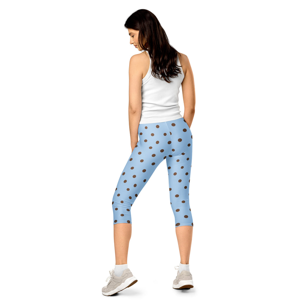 Baby Blue Cocoa Polka Dot Capris