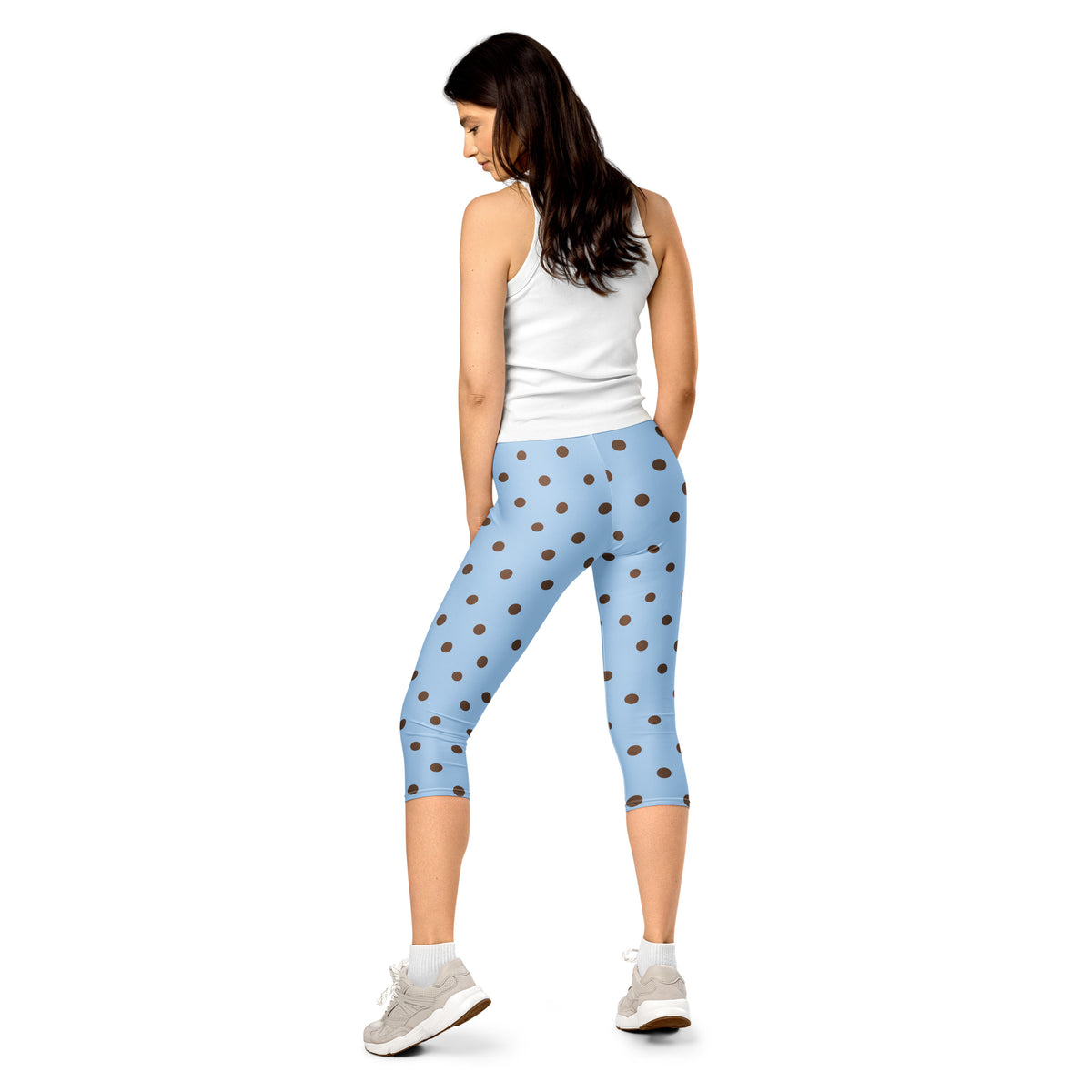 Baby Blue Cocoa Polka Dot Capris
