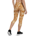 Thanksgiving Pumpkin Floral Capris