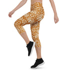 Thanksgiving Pumpkin Floral Capris