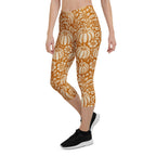Thanksgiving Pumpkin Floral Capris