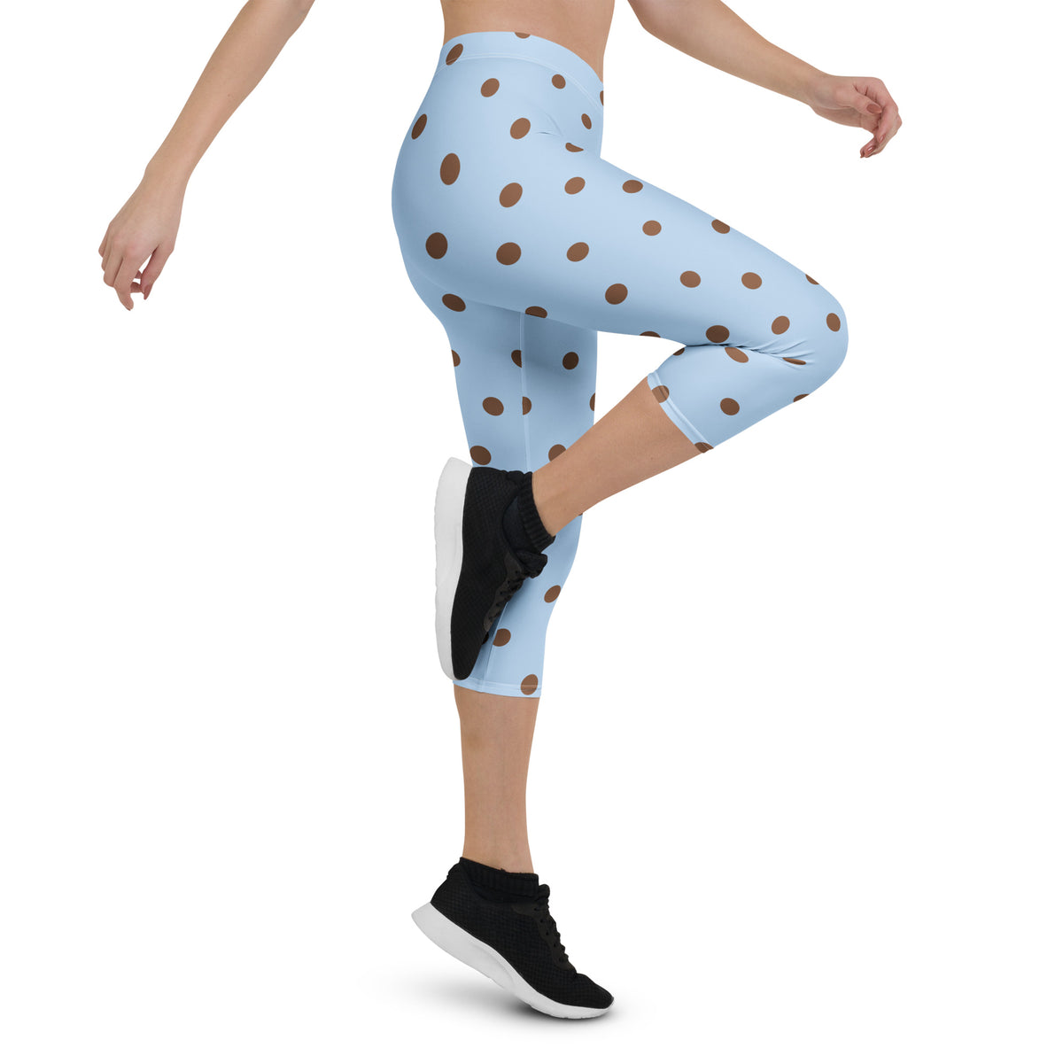 Baby Blue Cocoa Polka Dot Capris