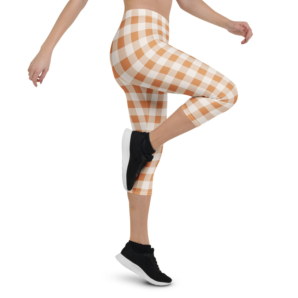 Pumpkin Pie Gingham Capris