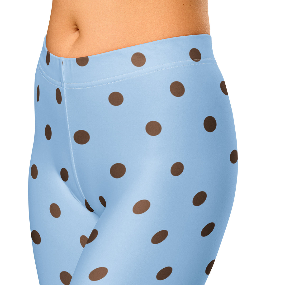 Baby Blue Cocoa Polka Dot Capris