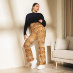 Thanksgiving Pumpkin Floral Flare Leggings