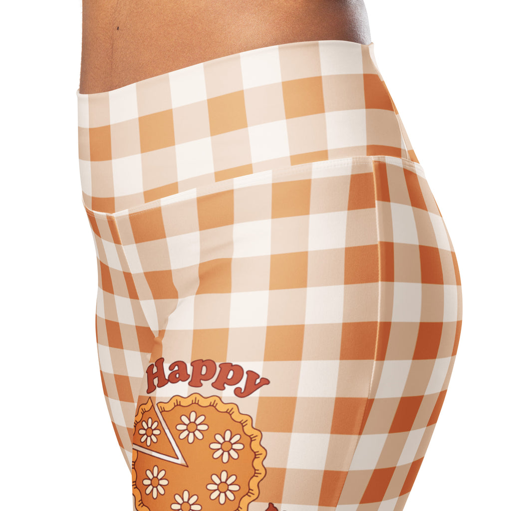 Pumpkin Pie Gingham Flare Leggings