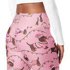 Deck The Dachshund Flare Leggings