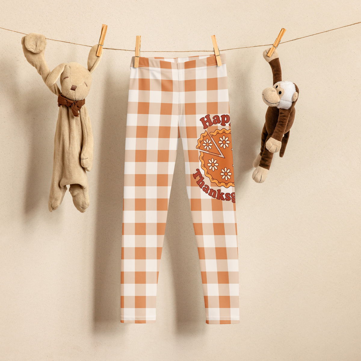 Pumpkin Pie Gingham Kid's Leggings