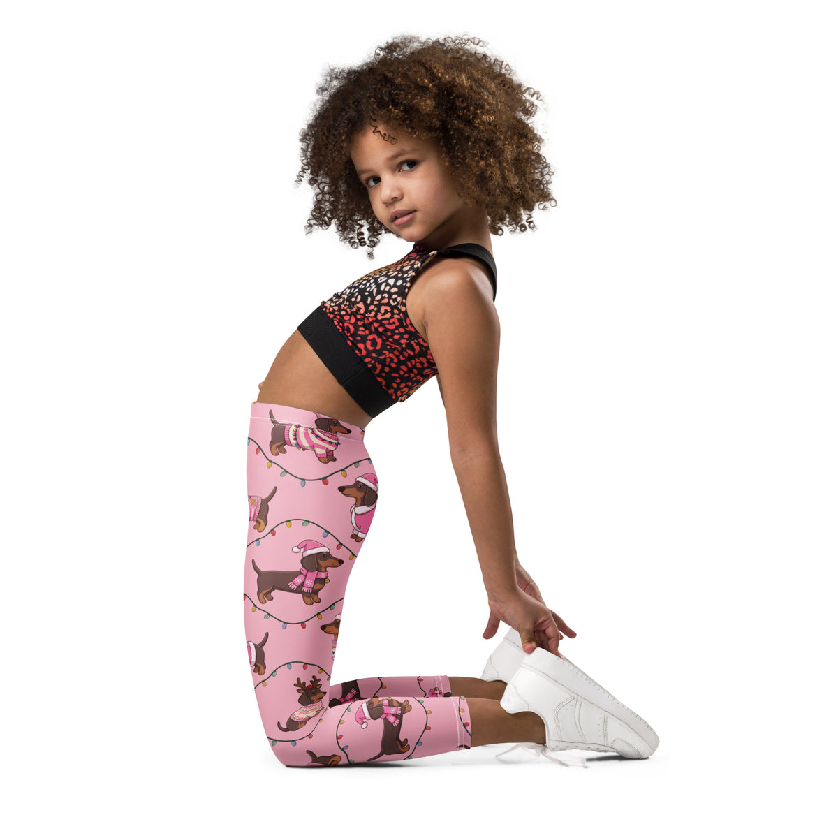 Deck The Dachshund Kid's Leggings