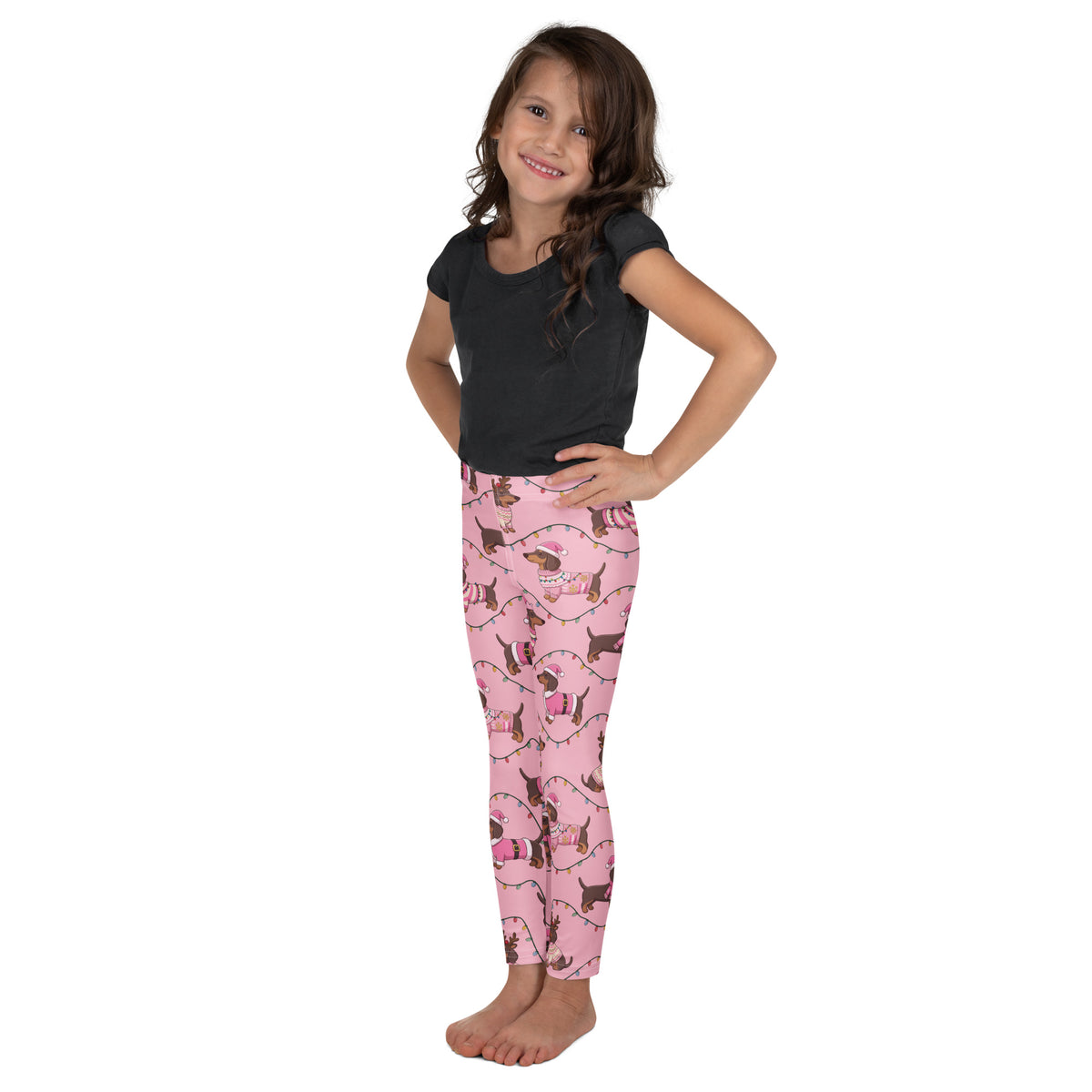 Deck The Dachshund Kid's Leggings