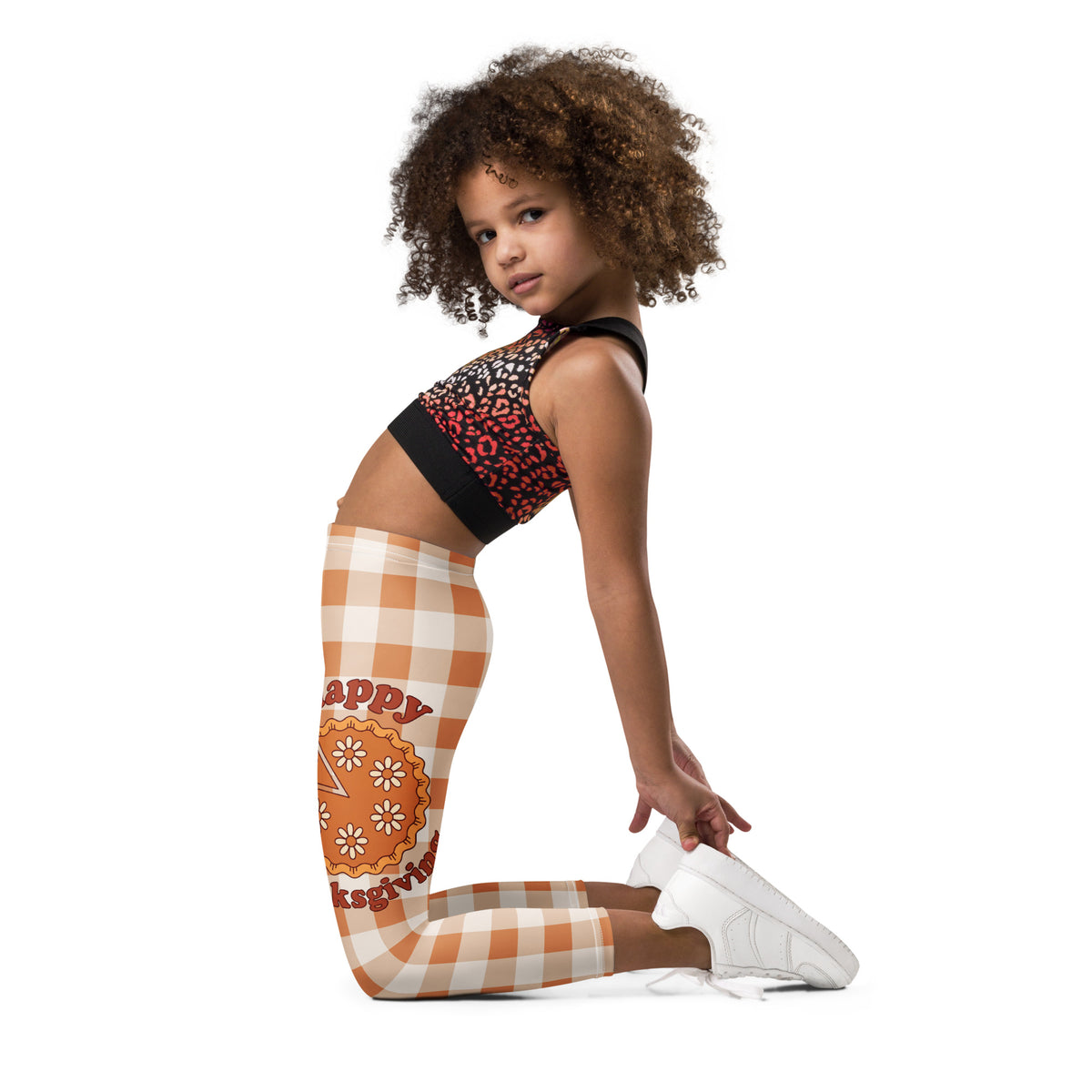 Pumpkin Pie Gingham Kid's Leggings