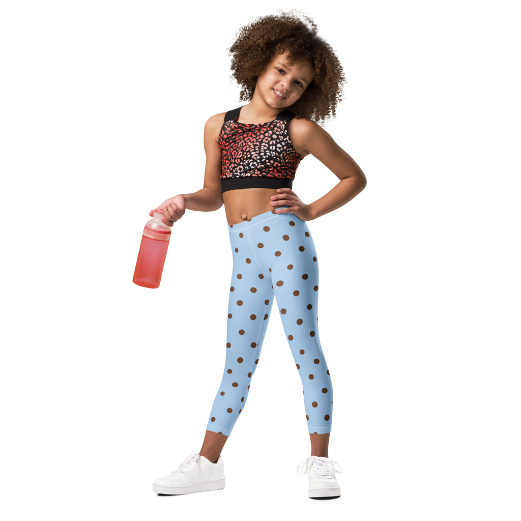 Baby Blue Cocoa Polka Dot Kid's Leggings