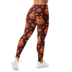 Printed Glitter Pumpkin Effect Leggings