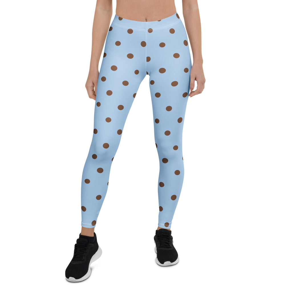 Baby Blue Cocoa Polka Dot Leggings