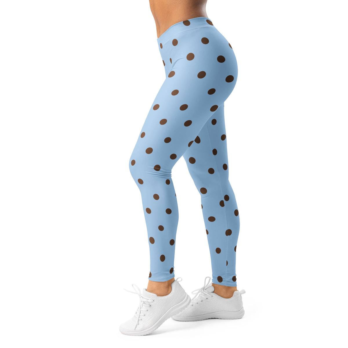 Baby Blue Cocoa Polka Dot Leggings