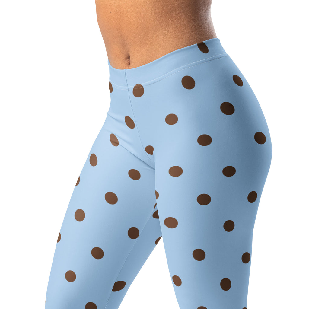 Baby Blue Cocoa Polka Dot Leggings