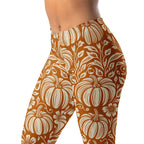 Thanksgiving Pumpkin Floral Leggings
